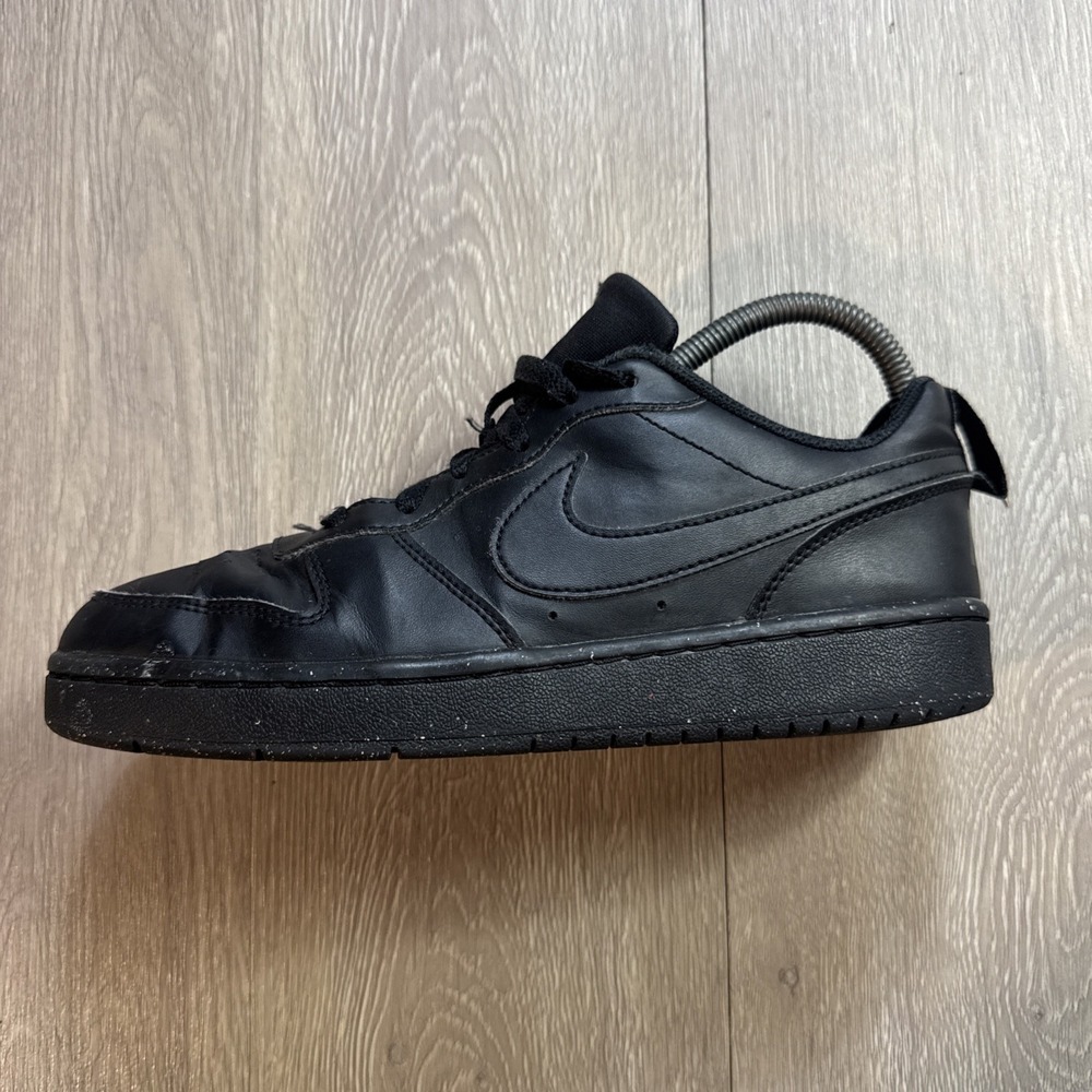 Nike Boys Court Borough Low Recraft DV5456-002 Black Casual Shoes Sneakers Sz 6Y